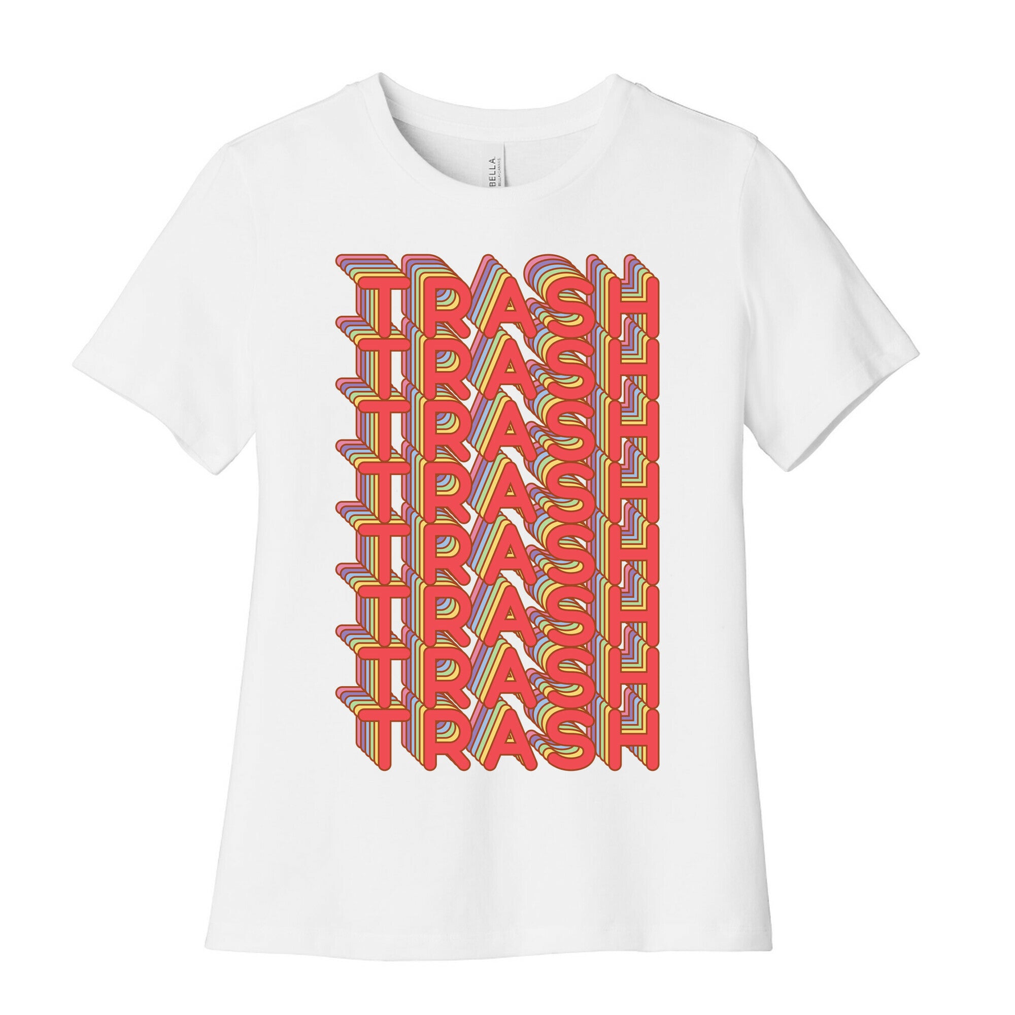 Trash Retro Rainbow Women's Cotton Tee